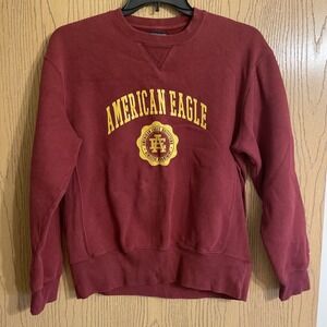 American Eagle Outfitters Sweatshirt Burgundy Size XS VTG